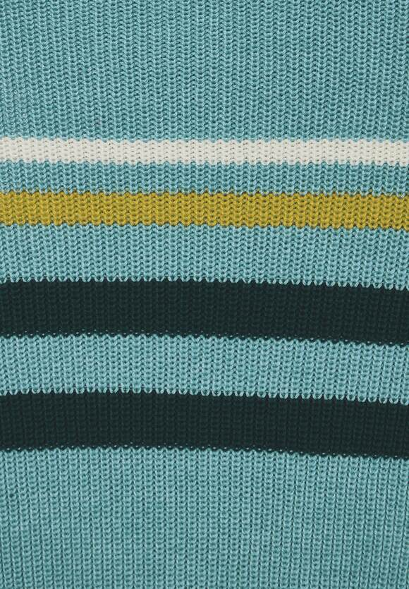 Structured Stripe Jumper - Reef Blue Melange