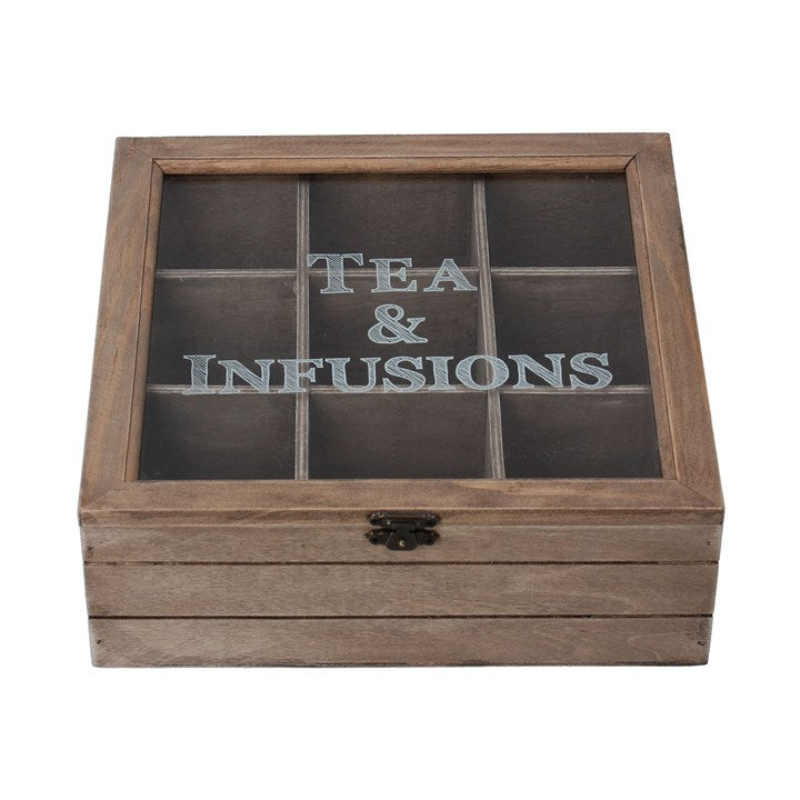 Tea & Infusions 9 Part Wooden Box