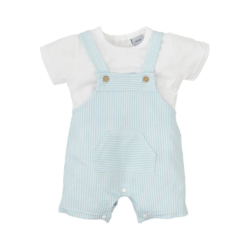 Azahar T-Shirt & Dungaree Set - Blue