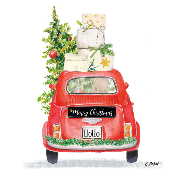 Paper Napkin 33x33  - Christmas Taxi