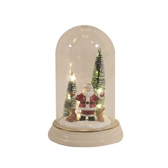 LED Santa Glass Deco 20cm