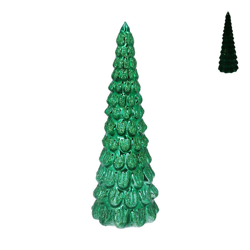 Green Glass LED Tree Large