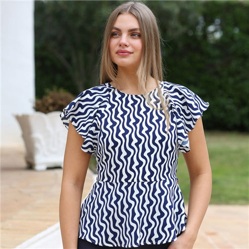 Polly Top - Navy