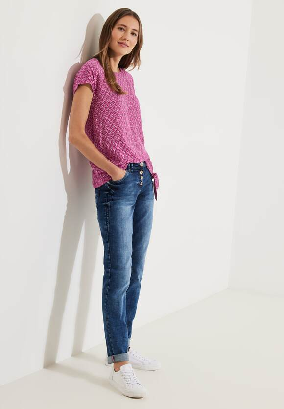 Minimal Knot Blouse - Cool Pink