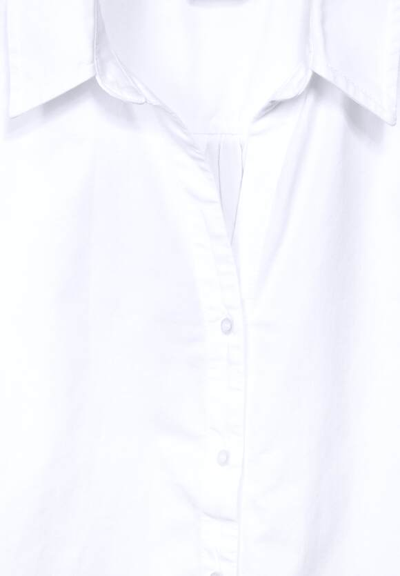 Cotton Shirtcollar Blouse - White