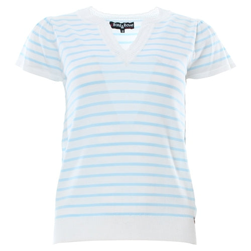 EDEN STRIPE JUMPER - Sky Blue