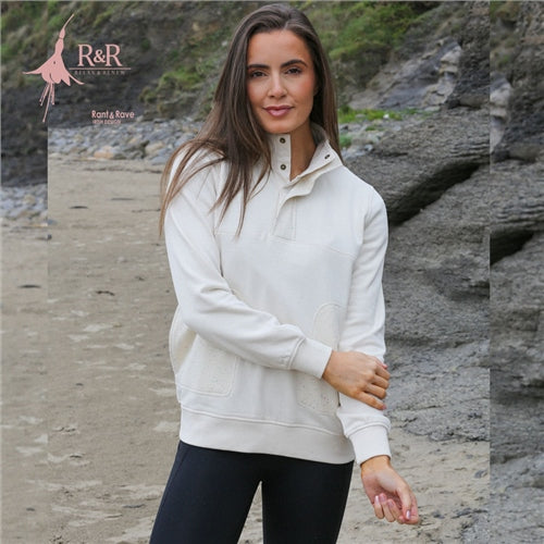 Tara Snap Planket Jumper - Cream