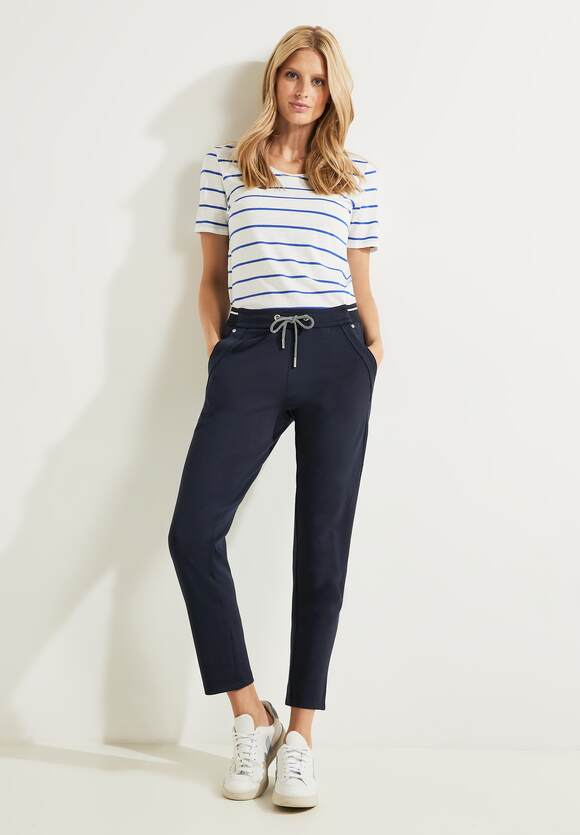 Tracey Jersey Trouser - Night Sky Blue