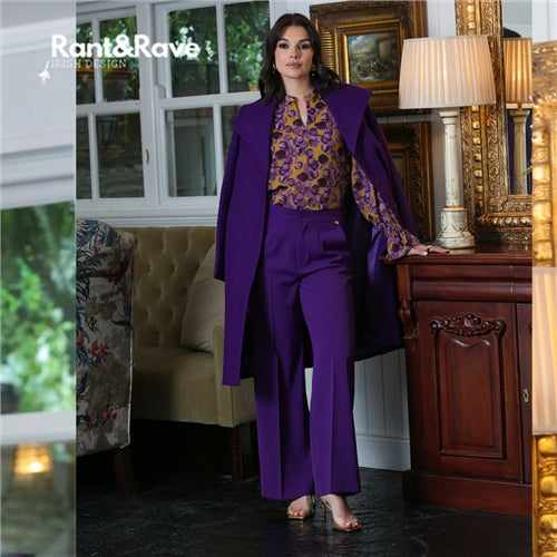 Wide Leg Trouser - Purple