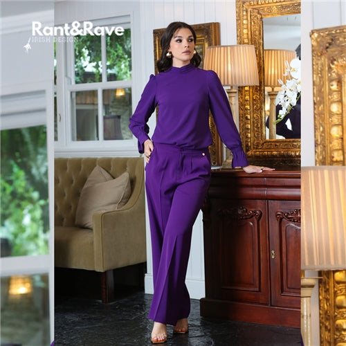 Wide Leg Trouser - Purple