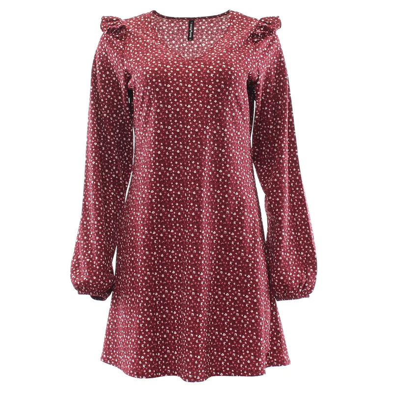 Delma Dress - Burgundy