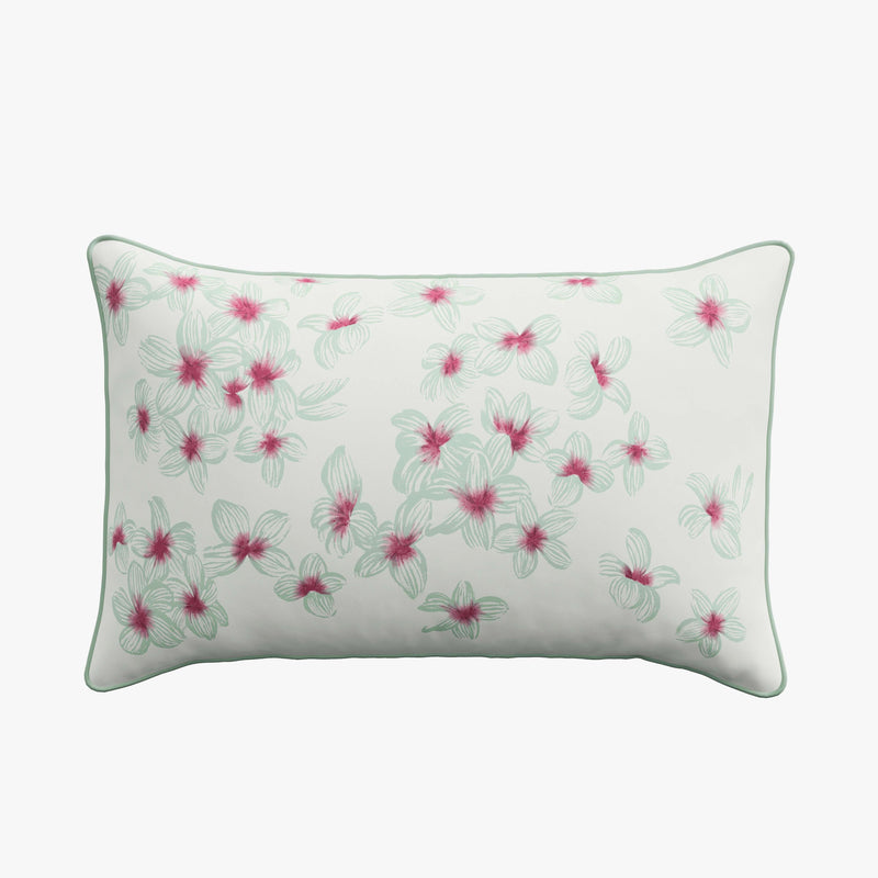 Oleander Cushion 50x30cm - Aqua