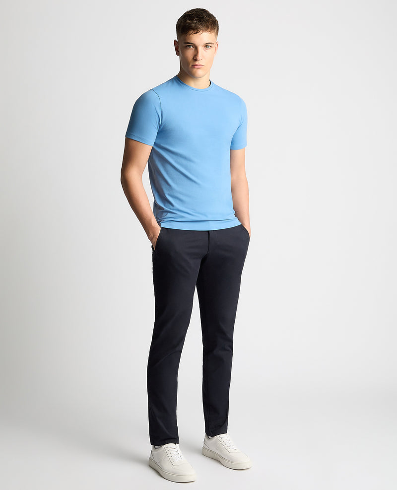 Plain Branded T-Shirt - Riviera Blue