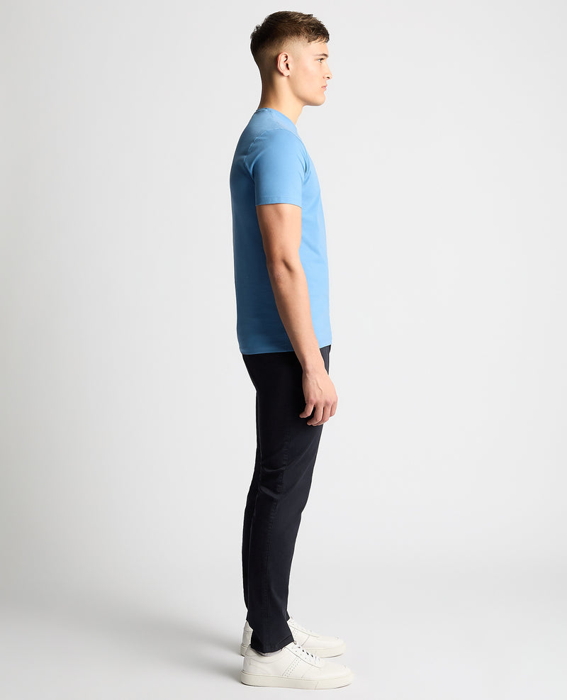 Plain Branded T-Shirt - Riviera Blue