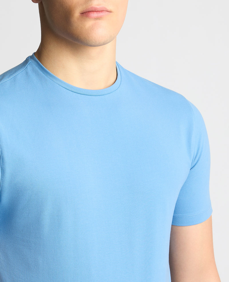 Plain Branded T-Shirt - Riviera Blue