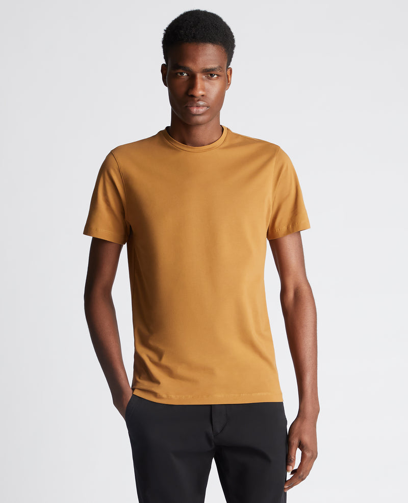 Plain Branded T-Shirt - Ochre