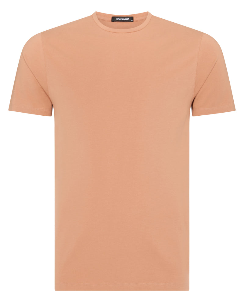 Plain Branded T-Shirt - Mid Pink