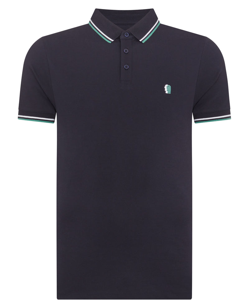 Short Sleeve Polo - Navy/olive