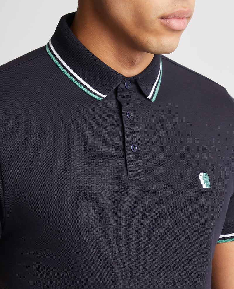 Short Sleeve Polo - Navy/olive