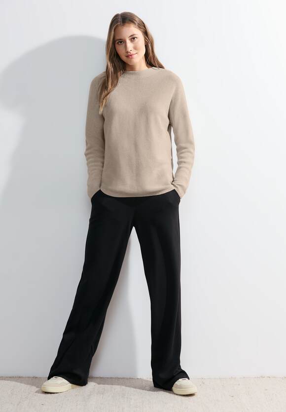 Structured Mouliné Dolman Jumper - Simply Beige