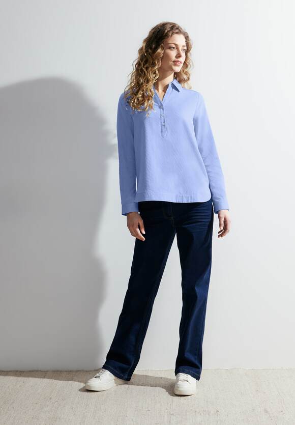 Piqué Blouse - Tranquil Blouse Blue