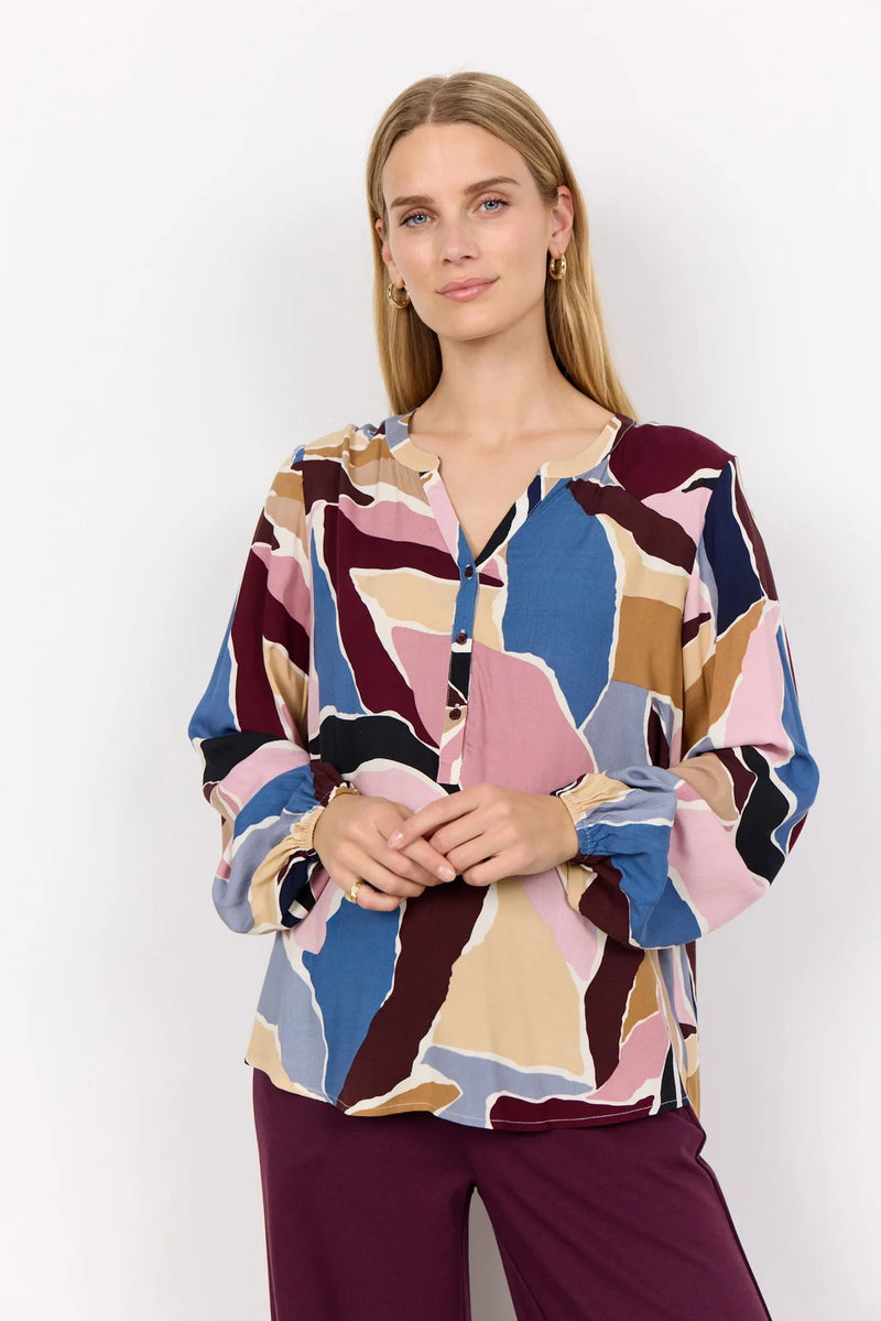 ILANA 1 BLOUSE - Wine Combi