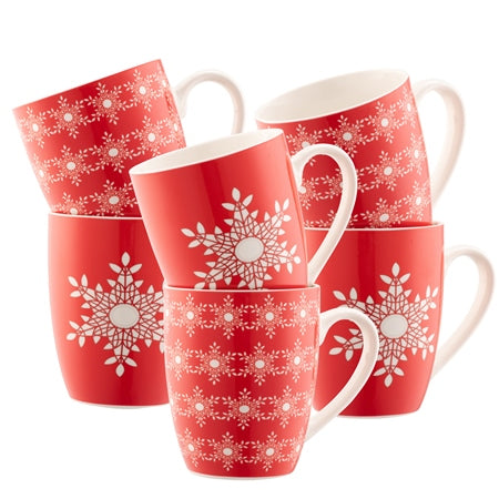 Snowflake 6 Piece Mug Set