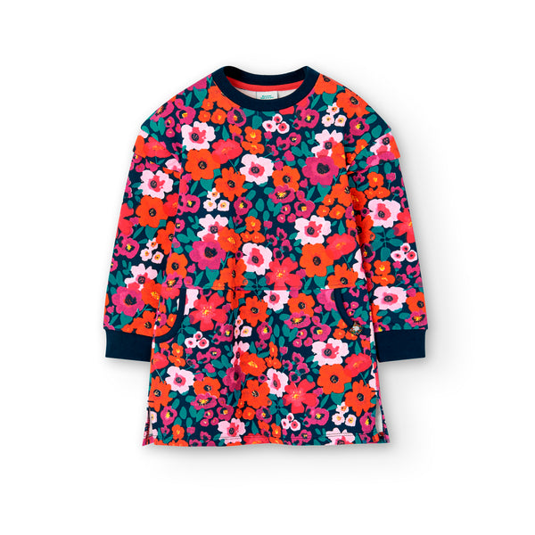 Floral Fleece Dress - Print