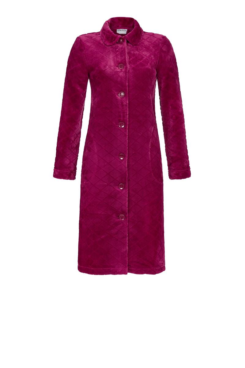 Fluffy Coat Dressing Gown - Garnet