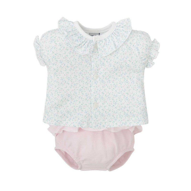 Orquidea Ruffle Bloomer Set - Pink