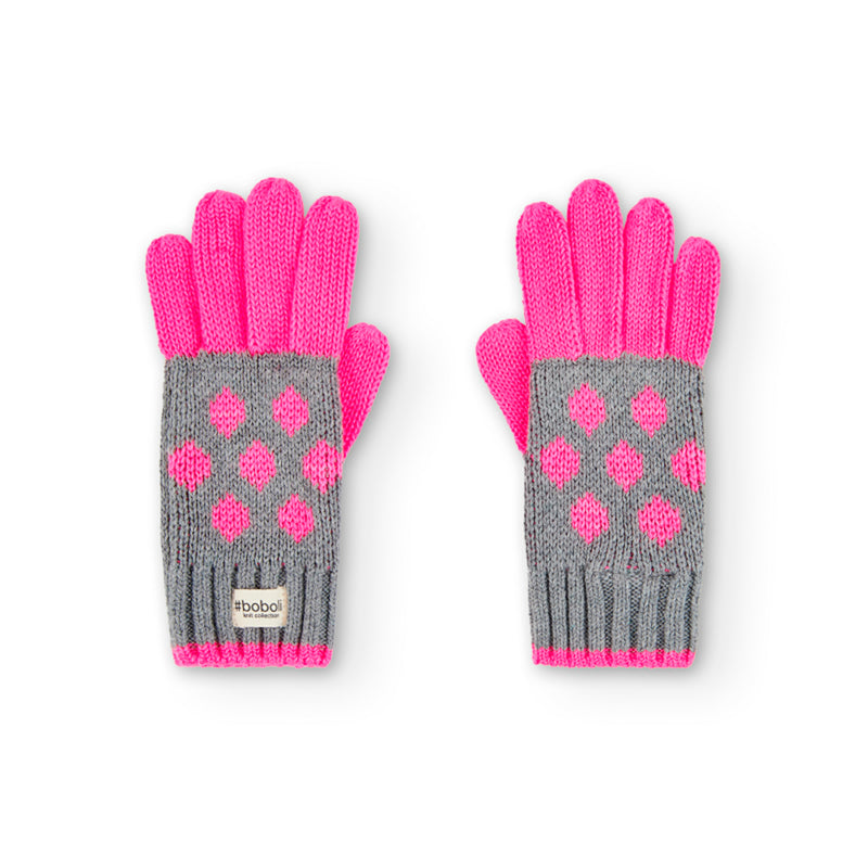 Polka Dot Gloves - Rose