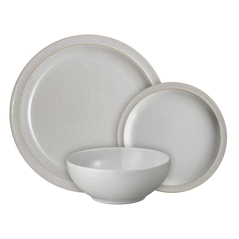 12 Piece Tableware Set - Dove Grey