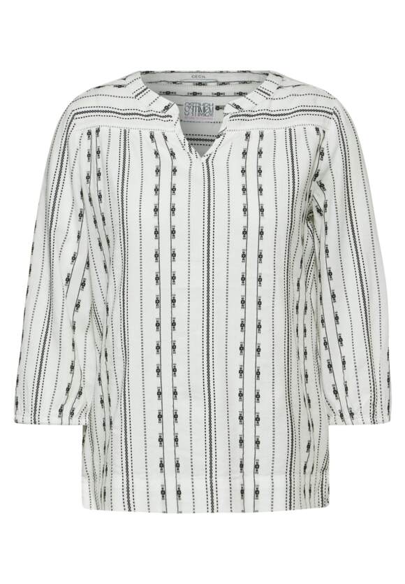 Ethno Stripe Tunic - Vanilla White