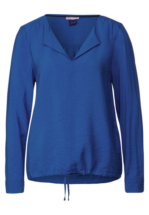 Solid Splitneck Blouse - Gentle Blue