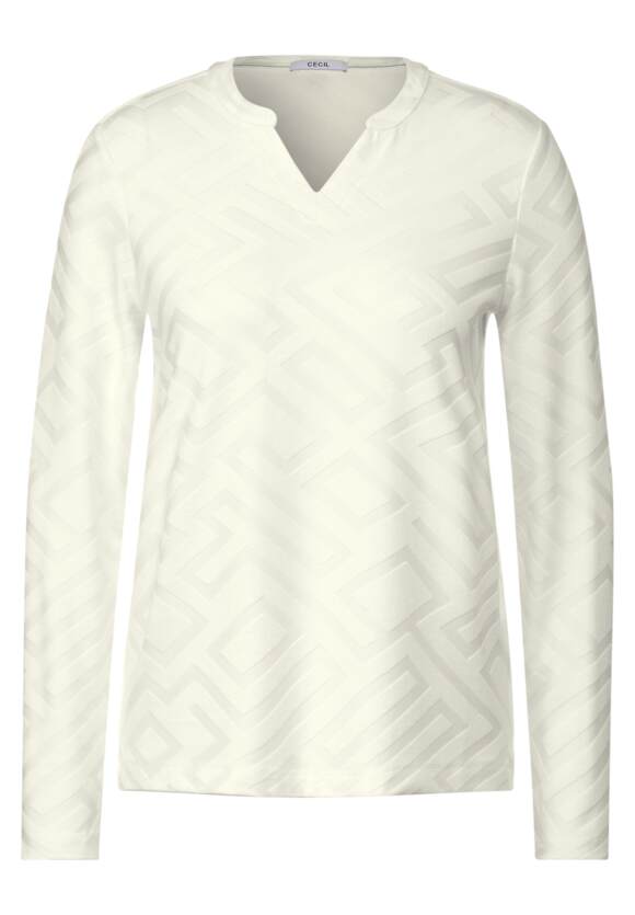 Solid Jacquard Tunic - Vanilla White