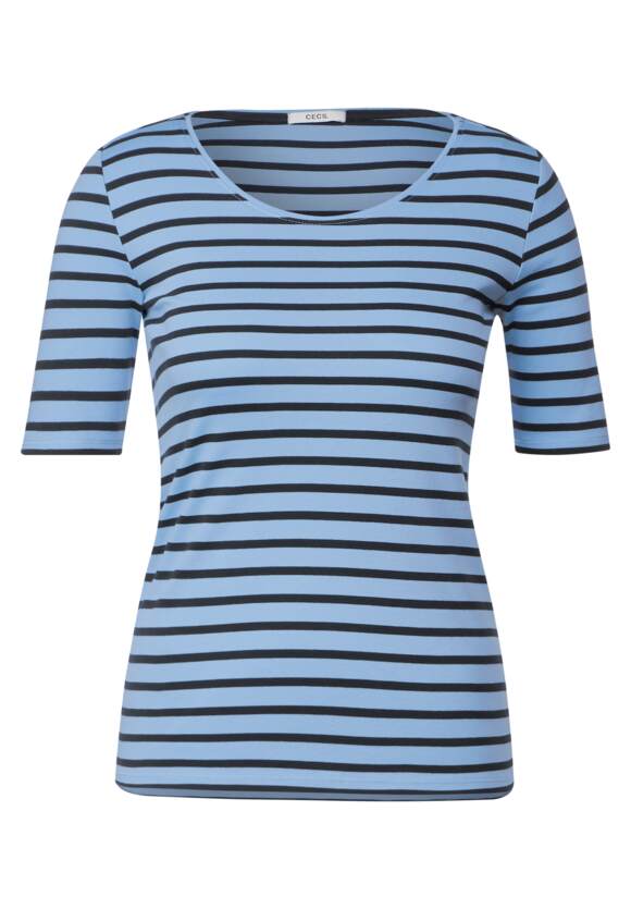 Lena Stripe T-Shirt - Soft Light Blue