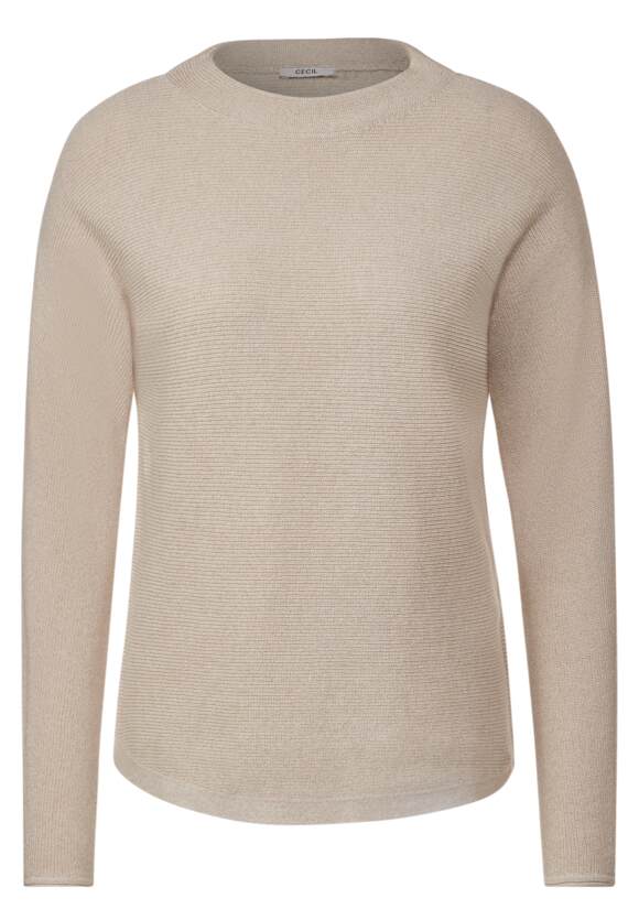 Structured Mouliné Dolman Jumper - Simply Beige