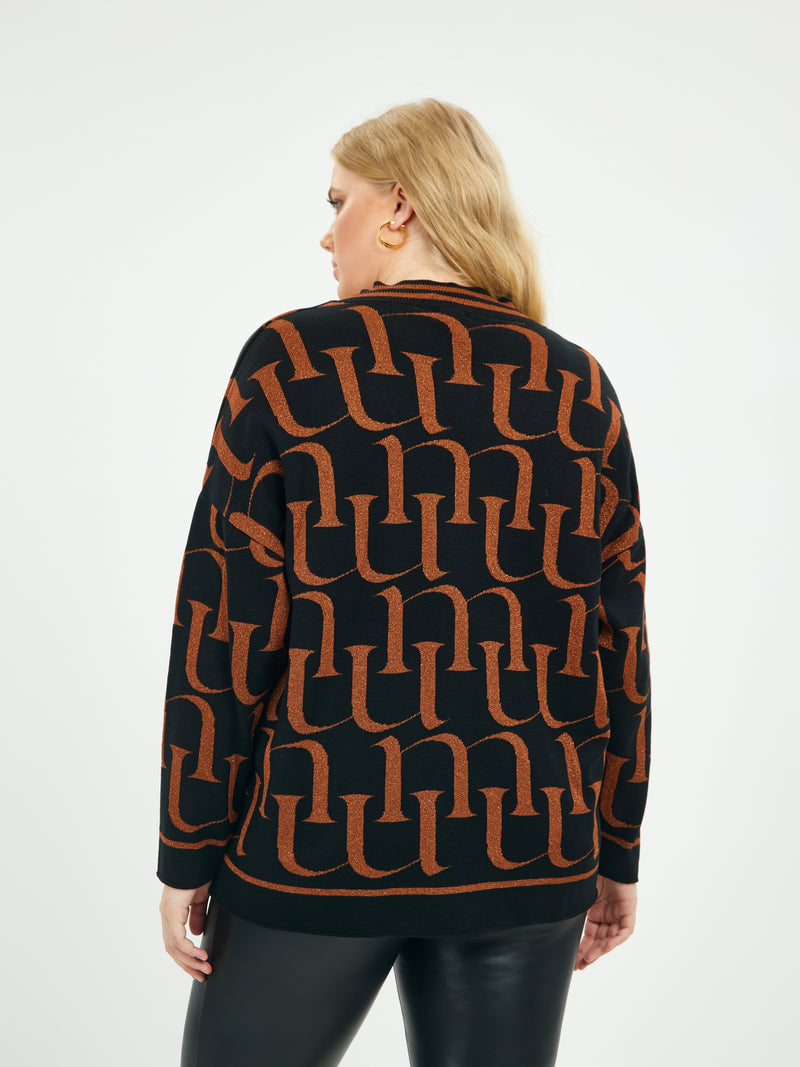 Black and Copper Sweater - Black