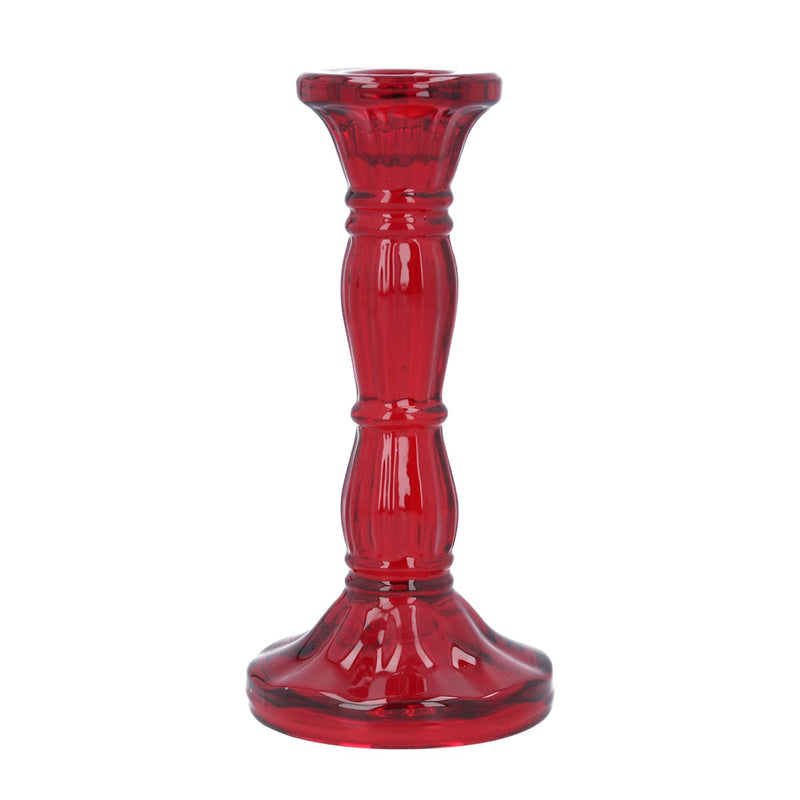 Red Glass Candlestick