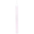 Pink Stripe Crown Candle