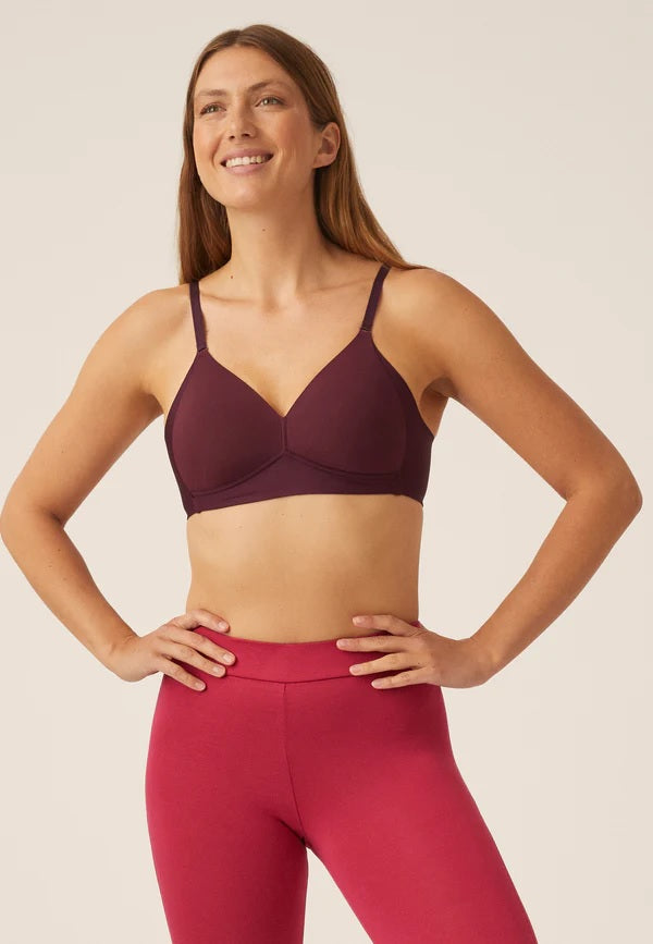 Side Smoother Soft Mould Bra - Plum