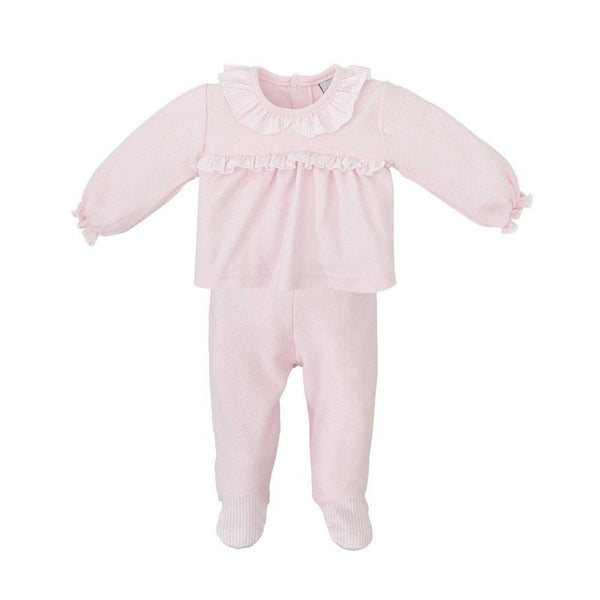 2 Piece Ruffle Babygrow - Pink