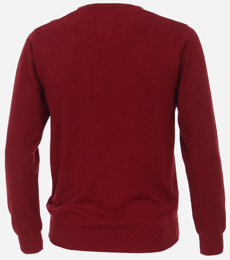 Round Neck Jumper - Bright Red