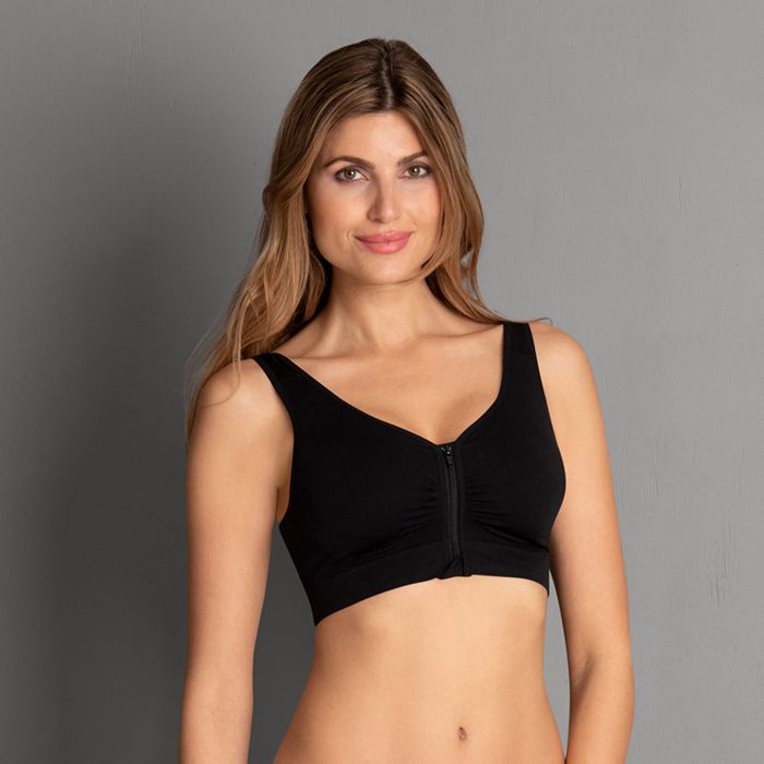 Zipped Bra - Black