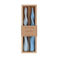 Tonal Blues Twist Dinner Candle Pair