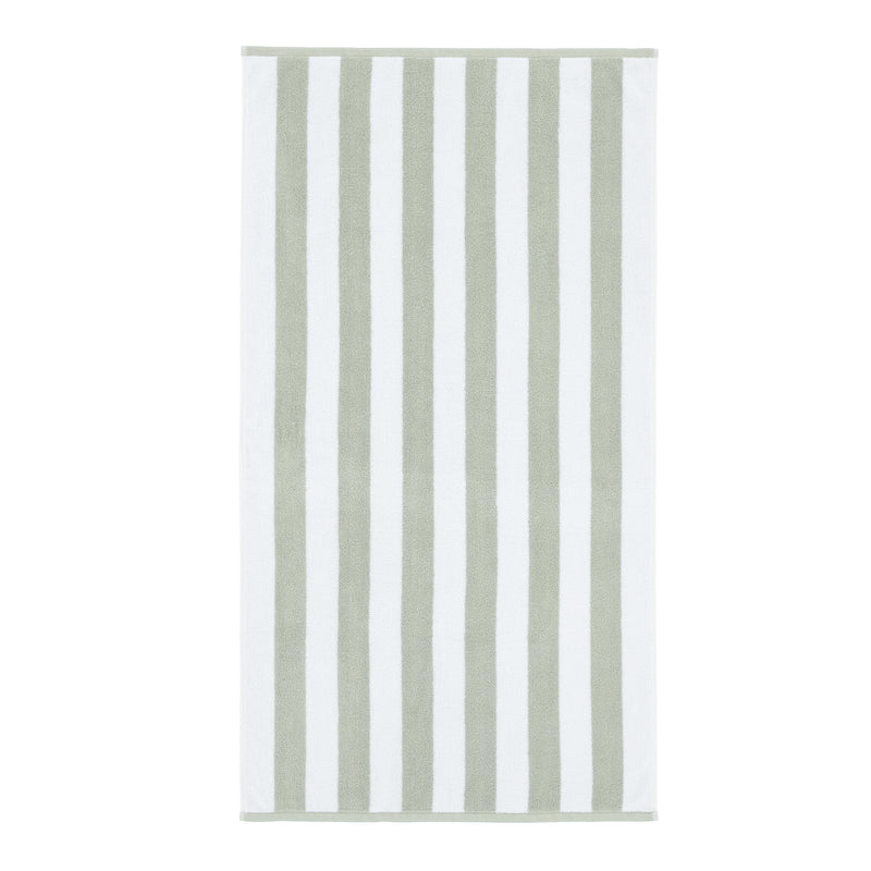 Stripe Jacquard Towels - Sage Green