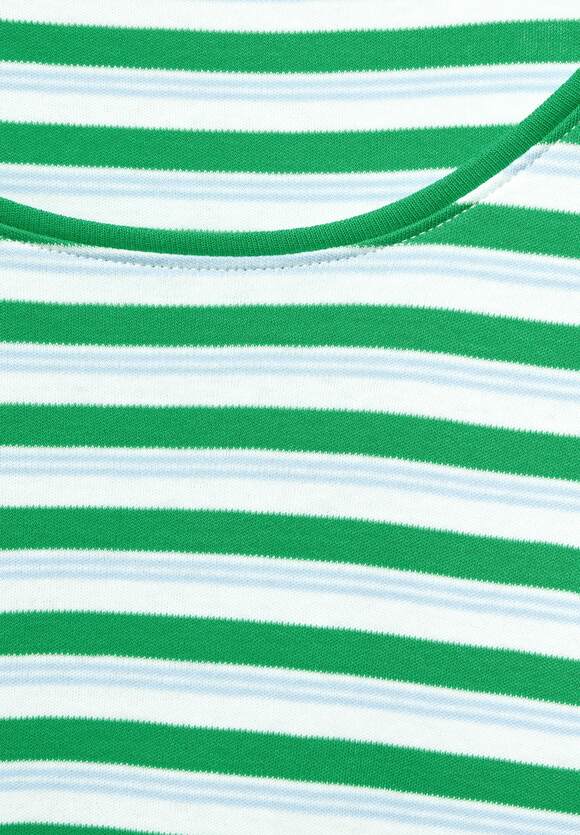 Lena New Stripe Top - Fresh Apple Green