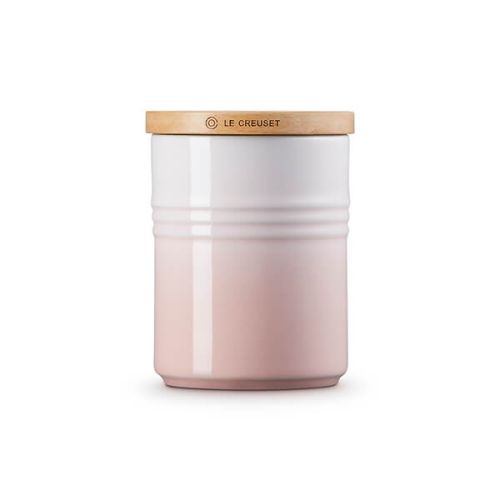 Medium Storage Jar with Wooden Lid - Shell Pink