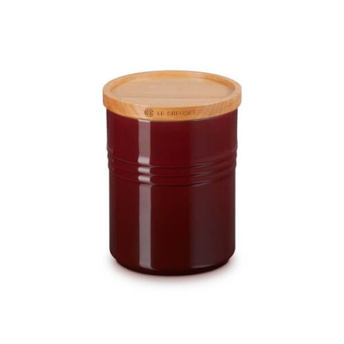 Medium Storage Jar with Wooden Lid - Garnet