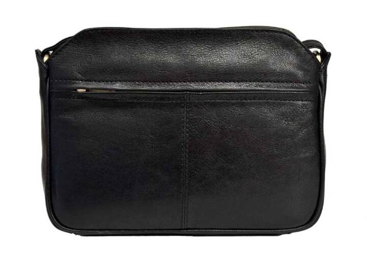 Zip Top Handbag - Black